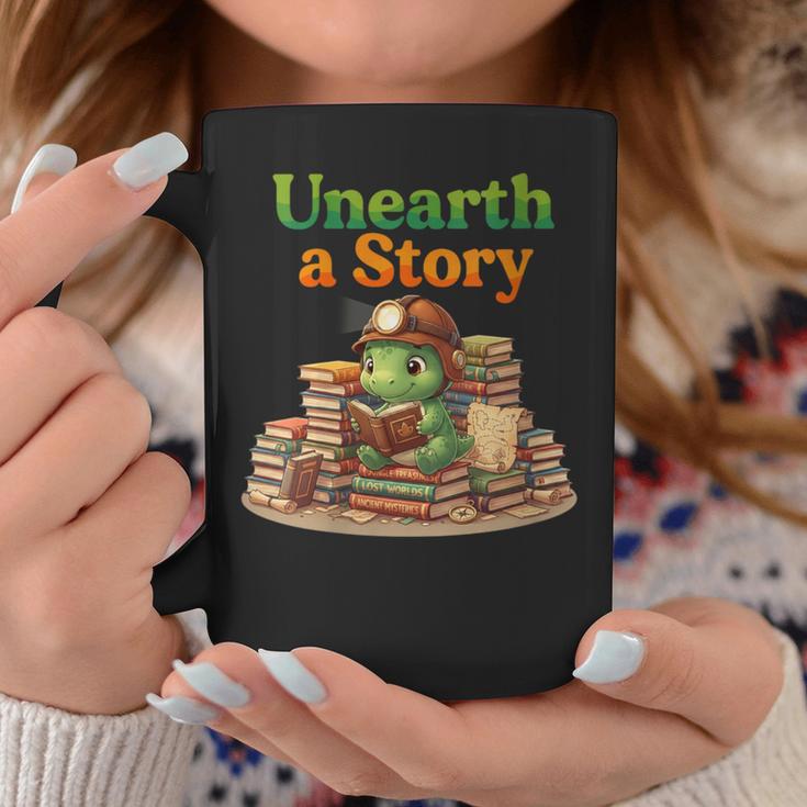 Women's Unearth a Story Summer 2026 Dinosaur Reading Books Dino Graphic Print Coffee Mug Unique Gifts Women's Unearth a Story Summer 2026 Dinosaur Reading Books Dino Graphic Print Coffee Mug Unique Gifts