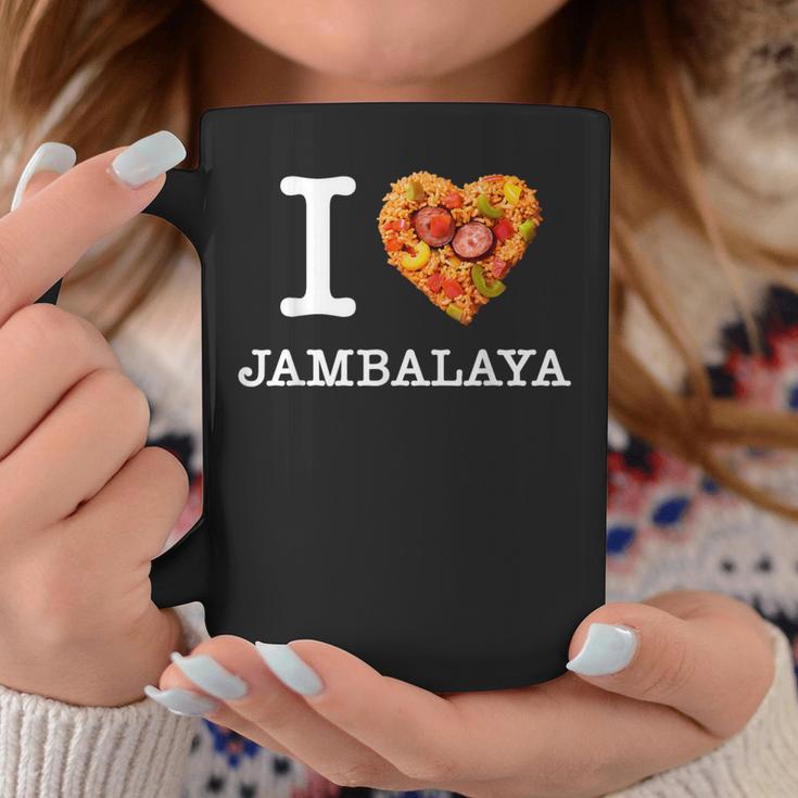 “I Love Jambalaya” のジャンバラヤ好き向けデザイン コーヒーマグ 面白い贈り物