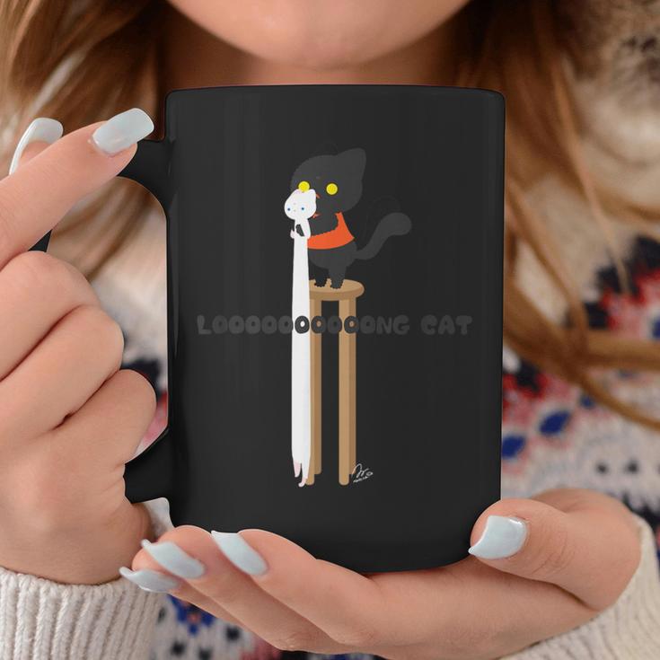 【長い猫】 ロングキャット メンズ レディース キッズ ねこ イラスト コーヒーマグ 面白い贈り物