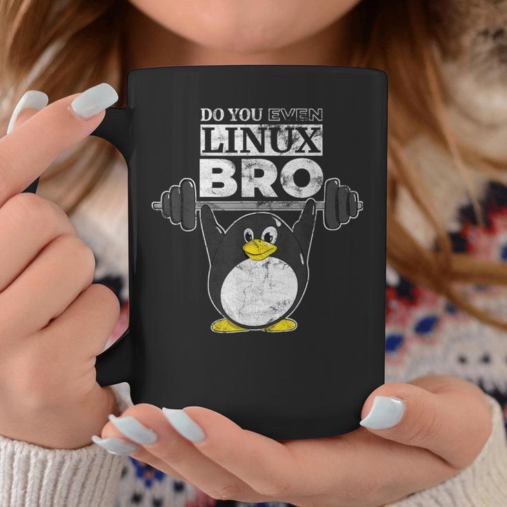 あなたもlinuxのbro Linuxのペンギンは、重量を持ち上げるか コーヒーマグ 面白い贈り物