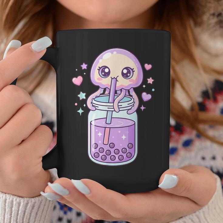 かわいい クラゲ ドリンク ボバティー カワイイ バブルティー アニメ コーヒーマグ 面白い贈り物