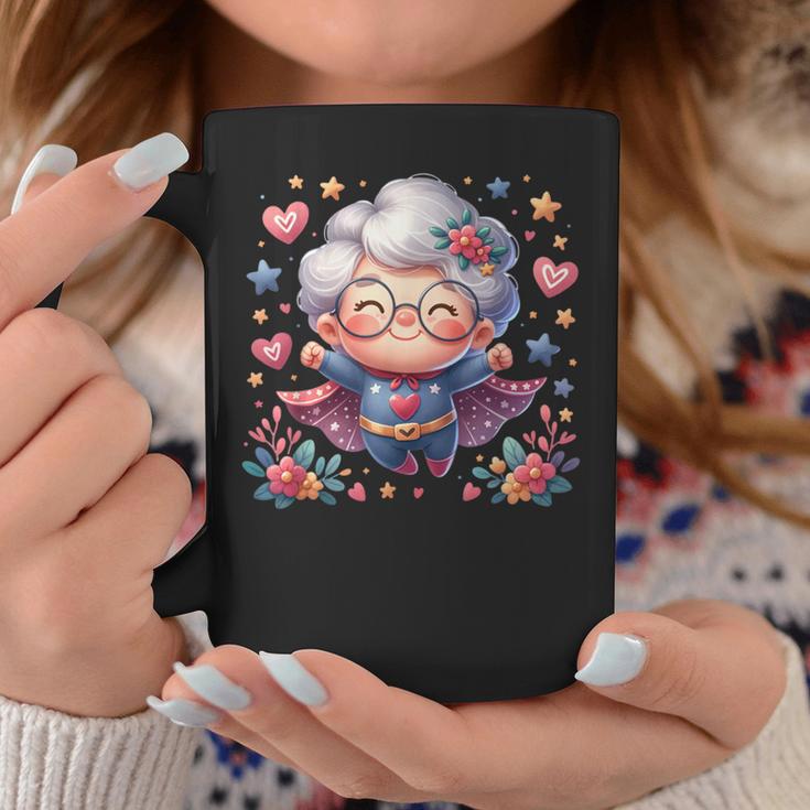 かわいいスーパーヒーローおばあちゃんスーパーヒーローおばあちゃん コーヒーマグ 面白い贈り物