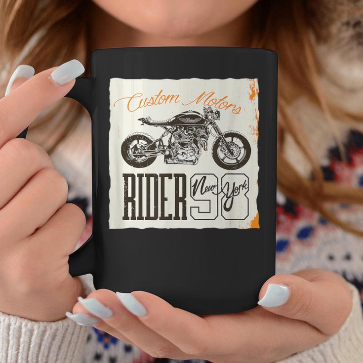 カフェレーサー カスタム バイク おしゃれ オートバイ ライダー イラスト コーヒーマグ 面白い贈り物