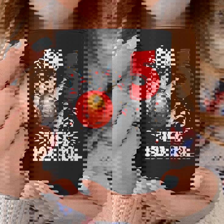 キッズ 5歳の誕生日 男の子 ボウリング This Is How I Roll 5歳 コーヒーマグ 面白い贈り物