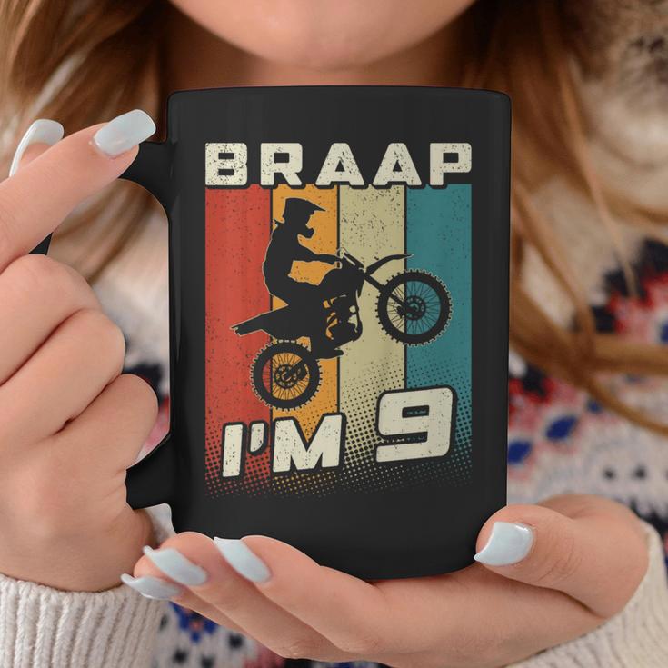 キッズ Braap I'm 9 ダートバイク 誕生日 9 Mx 9歳の誕生日 モトクロス コーヒーマグ 面白い贈り物
