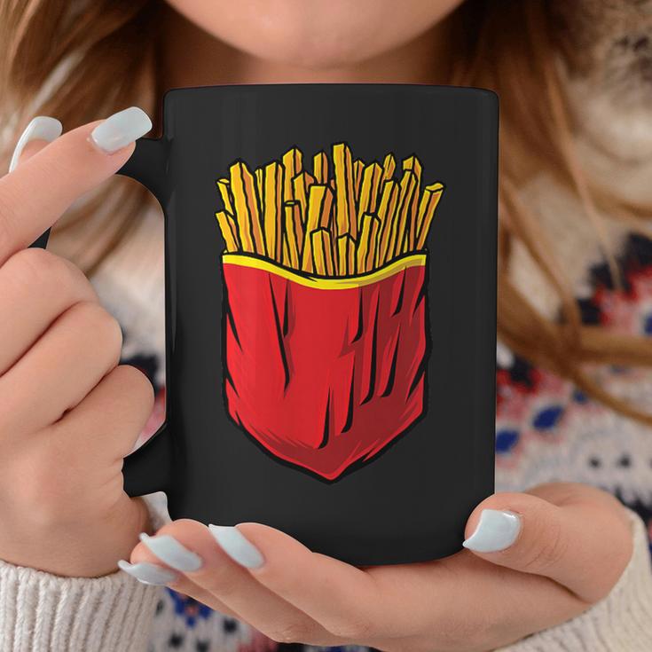 クールなフライドポテトポケットノベルティグラフィックtシャツ&クールデザイン コーヒーマグ 面白い贈り物