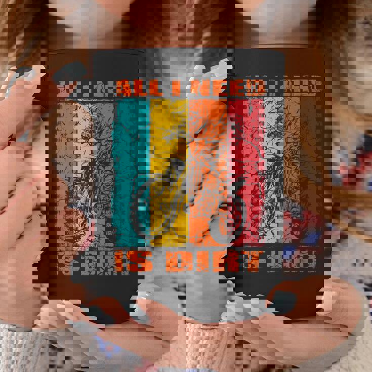 ダートバイク レトロデザイン All I Need Is Dirt Motocross ダートバイク コーヒーマグ 面白い贈り物