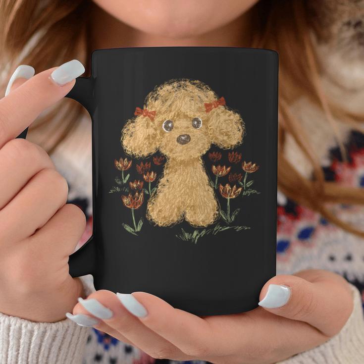 トイプードル かわいい いぬ 子犬 ペット おもしろ 動物 アート イラスト 長袖tシャツ コーヒーマグ 面白い贈り物