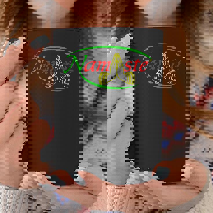 ナマステとラスタカラーヨガ。 コーヒーマグ 面白い贈り物