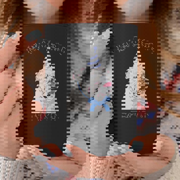 ニューオーリンズ 面白い犬の着用パーティーハット付き コーヒーマグ 面白い贈り物