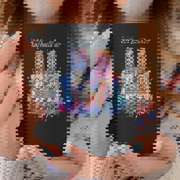 ノートルダム大聖堂 水彩画 コーヒーマグ 面白い贈り物