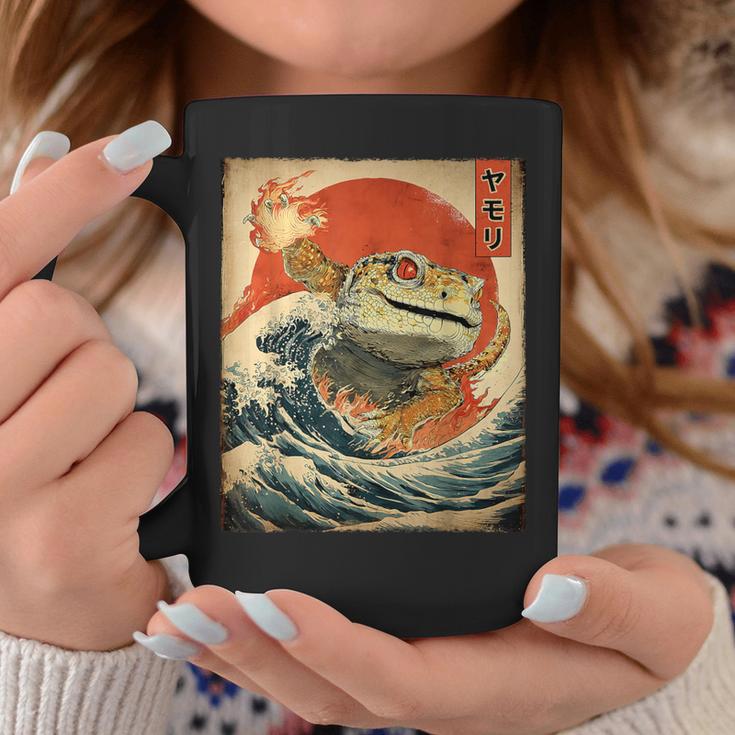 ヒョウ ヤモリ トカゲ 怪獣 怪獣 日本のビンテージポスター コーヒーマグ 面白い贈り物