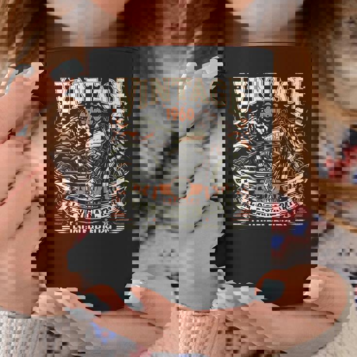 ビンテージ 1960 1960年生まれ 64歳の誕生日 バイクバイカー 長袖tシャツ コーヒーマグ 面白い贈り物