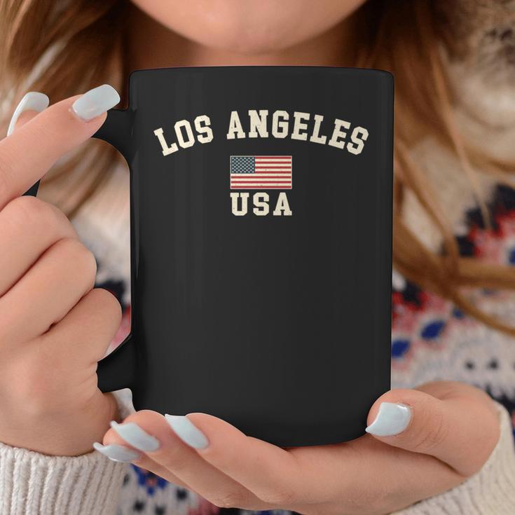 ビンテージ ロサンゼルス アメリカ アメリカ 国旗 La クール お土産 レトロ 長袖tシャツ コーヒーマグ 面白い贈り物