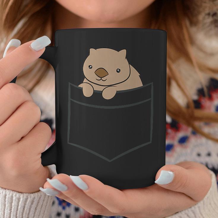 ポケットの赤ちゃんウォンバット かわいいオーストラリアのウォンバット コーヒーマグ 面白い贈り物