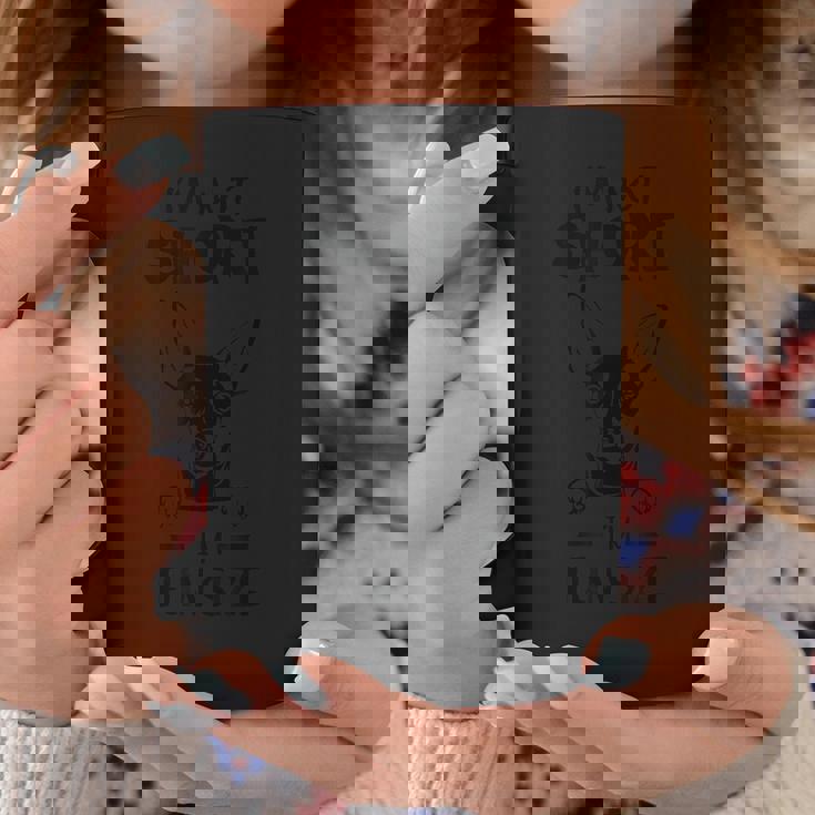 ミニピン、短くはない、楽しいサイズのミニチュアピンシャーのお父さん コーヒーマグ 面白い贈り物