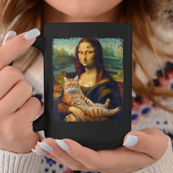 モナリザ 猫とパロディー おもしろアート 絵画 ミーム コーヒーマグ 面白い贈り物