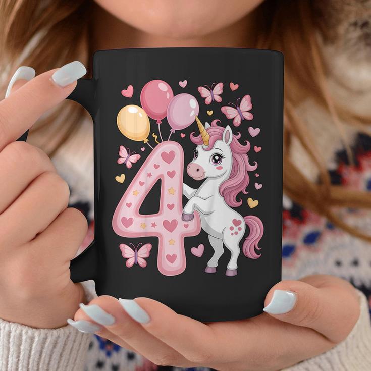 ユニコーン 4 誕生日 女の子 4 歳 馬 わたしは 4 コーヒーマグ 面白い贈り物