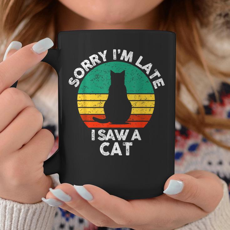 レトロ ヴィンテージorry I'm Late Iaw A Cat かわいい 猫好き コーヒーマグ 面白い贈り物