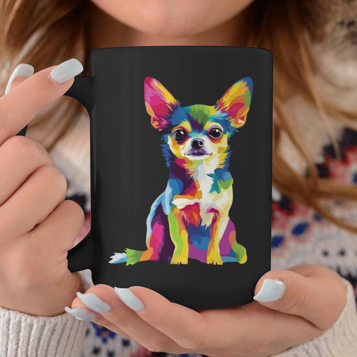ヴィンテージ レトロ チワワ 犬 かわいい グルービー 犬 長袖tシャツ コーヒーマグ 面白い贈り物