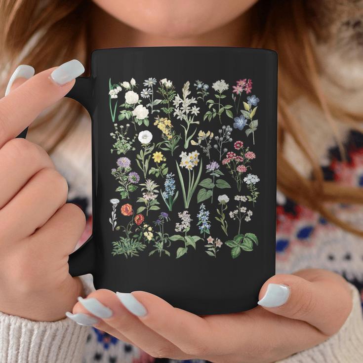 ヴィンテージ 花 ボタニカル イラスト チャート 植物 コーヒーマグ 面白い贈り物