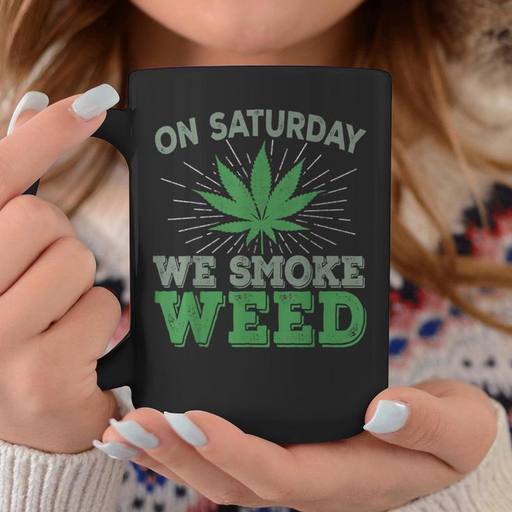 土曜日はwemoke Weeed-鈍いジョイントガンジャディスペンサリーアート コーヒーマグ 面白い贈り物