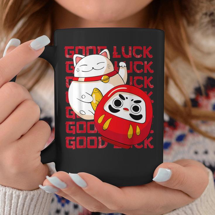 招き猫 招き猫だるま Kawaii Good Luck コーヒーマグ 面白い贈り物