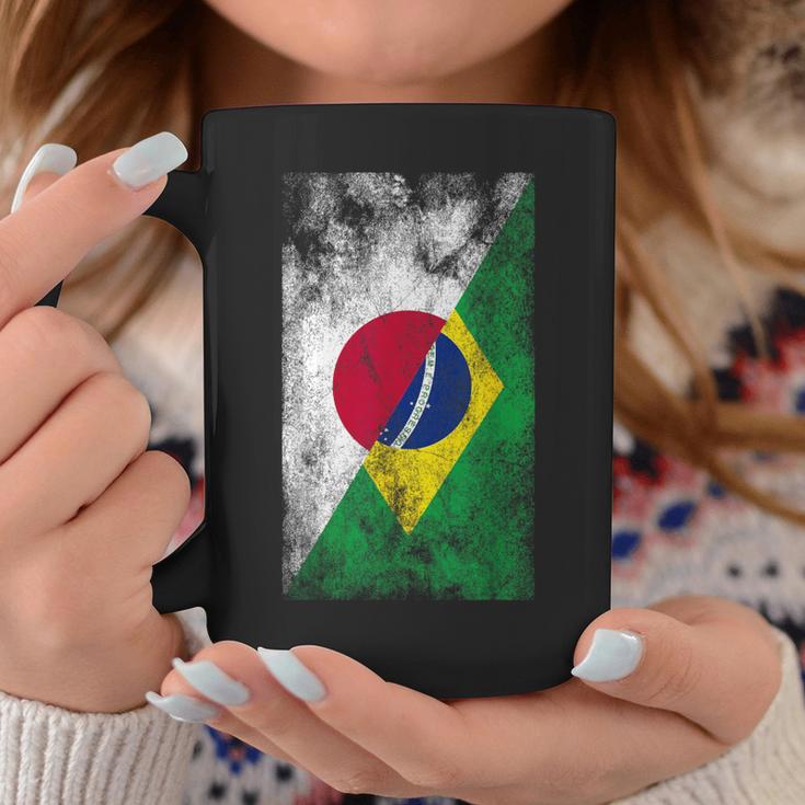 日本とブラジルの国旗 日本ブラジル人 コーヒーマグ 面白い贈り物