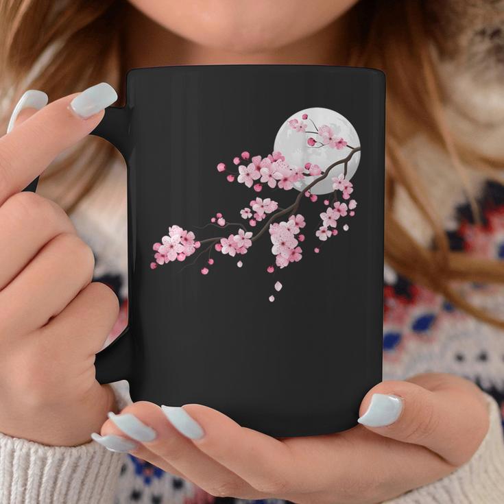 桜の木と月 日本の美しい桜 春 コーヒーマグ 面白い贈り物