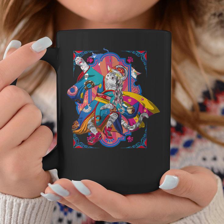 浮世絵シリーズ 踊る猫芸妓 サバトラ コーヒーマグ 面白い贈り物