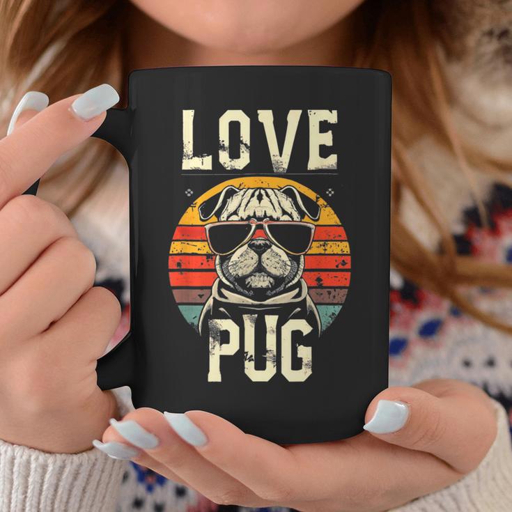 犬愛好家のためのかわいいパグのイラスト コーヒーマグ 面白い贈り物