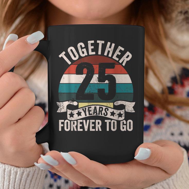 結婚25周年記念 Together 25 Years Forever To Go コーヒーマグ 面白い贈り物