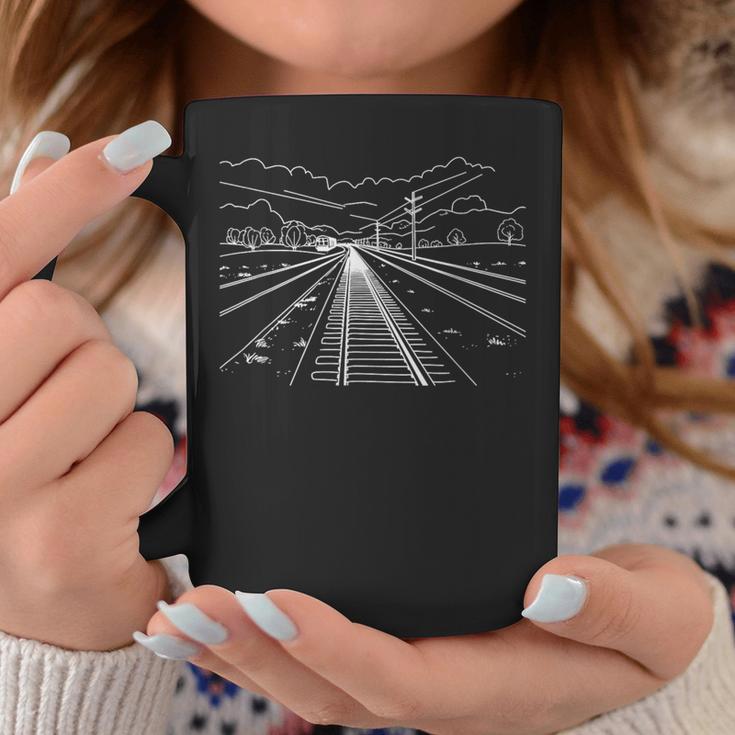 鉄道路線アート 鉄道マニア コーヒーマグ 面白い贈り物