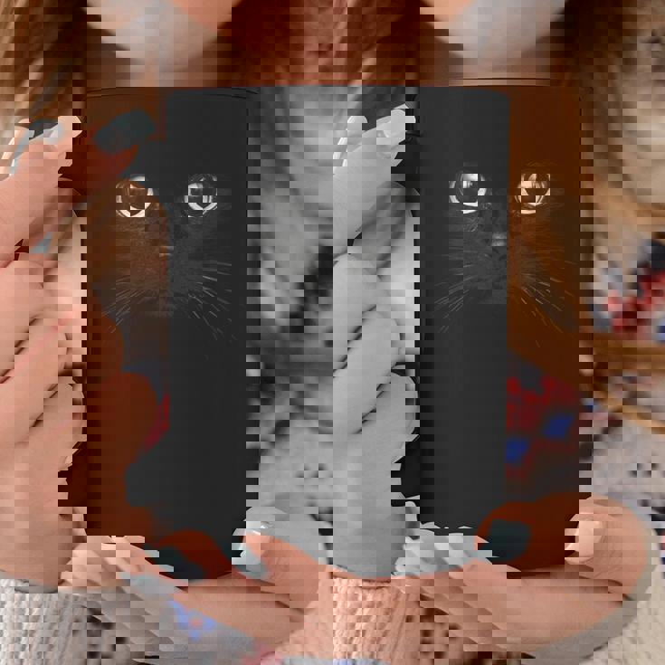 黒猫 顔 グラフィックデザイン 面白い猫 ハロウィンコスチューム コーヒーマグ 面白い贈り物