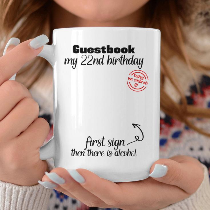22nd Birthday Man Woman Guest Book Party Celebration Birthday Graphic Print Coffee Mug Unique Gifts