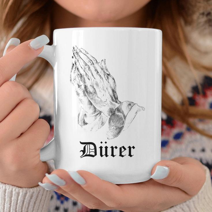 Albrecht Dürer Durer クリスチャンアート 祈りの手 ホワイト コーヒーマグ 面白い贈り物