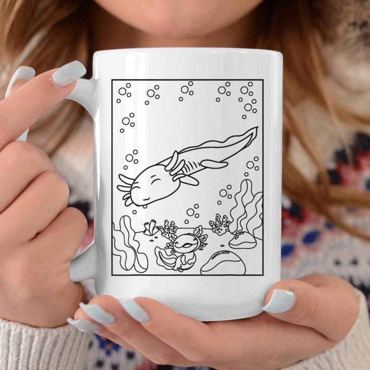Axolotl Colouring Shirt For Children Adults 002 Colouring Book Graphic Print Coffee Mug Unique Gifts