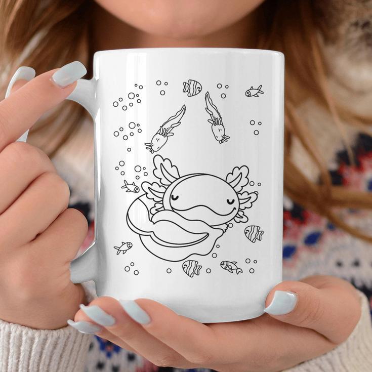 Axolotl Colouring Shirt For Children Adults 003 Colouring Book Graphic Print Coffee Mug Unique Gifts