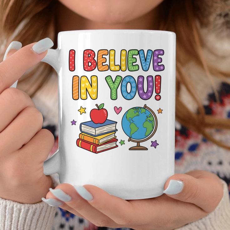 I Believe In You Educational Art With Books And Globe Graphic Print Coffee Mug Unique Gifts