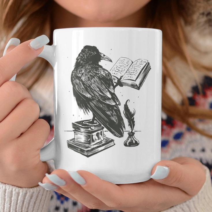 Bird Raven Book Lovers Men Women Graphic Tshirt Graphic Print Coffee Mug Unique Gifts