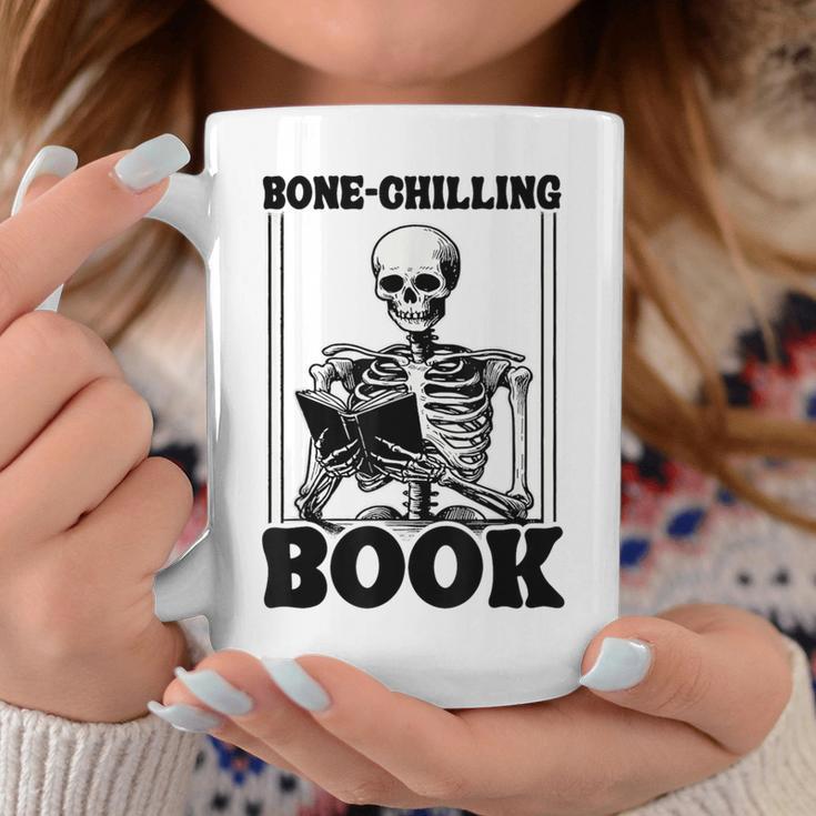 Bone-Chilling Book Book Lover Bookworm Skeleton Book Graphic Print Coffee Mug Unique Gifts
