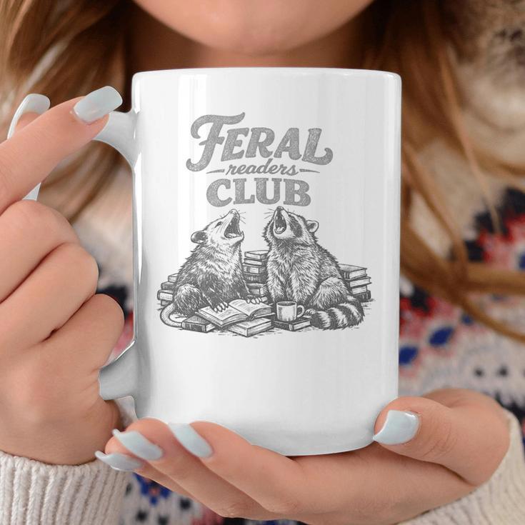 Book Lover Bookworm Feral Readers Club Raccoon Opossum Graphic Print Coffee Mug Unique Gifts Book Lover Bookworm Feral Readers Club Raccoon Opossum Graphic Print Coffee Mug Unique Gifts