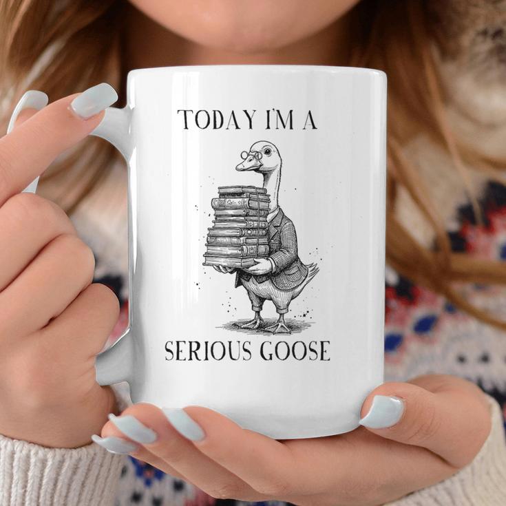 Book Lover Librarian Today I'm Serious Goose Meme Graphic Print Coffee Mug Unique Gifts