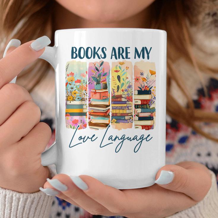 Book Lover Reading Brushstroke Books Are My Love Language Graphic Print Coffee Mug Unique Gifts