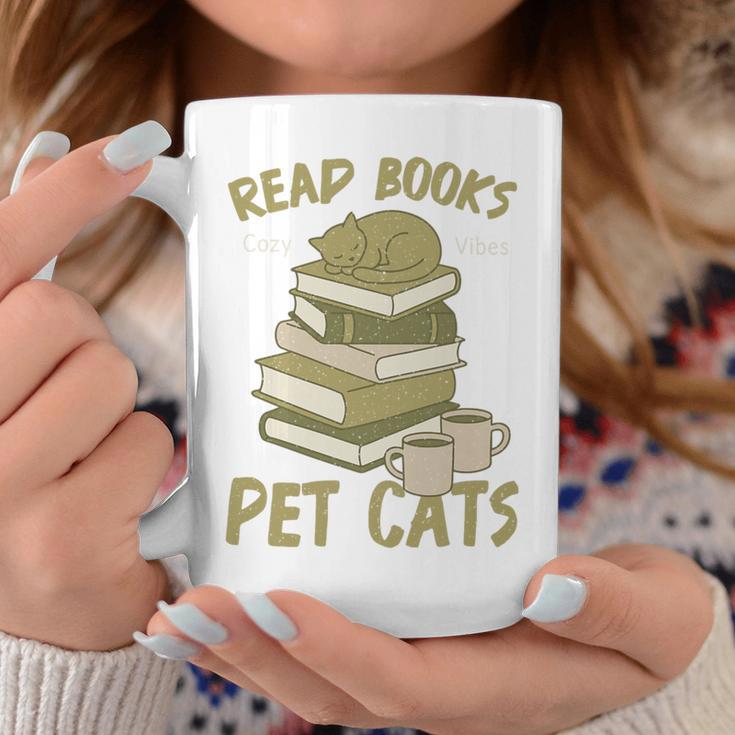 Book Lover Women Read Books Pet Cats Premium Tri-Blend Graphic Print Coffee Mug Unique Gifts