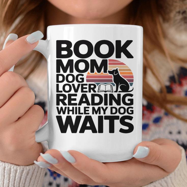 Book Mom Dog Lover Reading While My Dog Waits Premium Tri-Blend Graphic Print Coffee Mug Unique Gifts