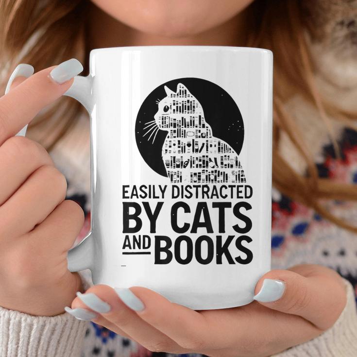 Book Reading Book Easily Distracted By Cats And Books Graphic Print Coffee Mug Unique Gifts Book Reading Book Easily Distracted By Cats And Books Graphic Print Coffee Mug Unique Gifts