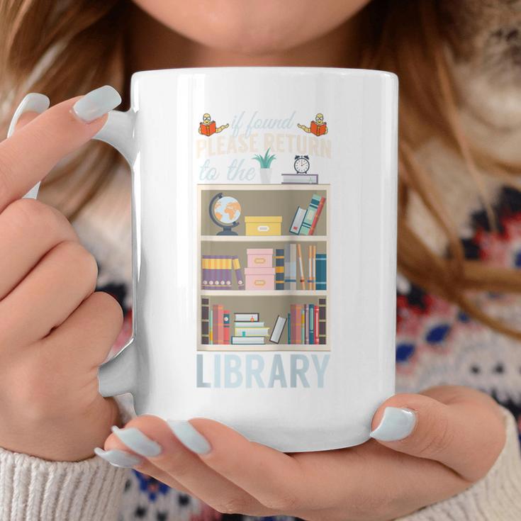 Book Reading If Found Please Return To Library Raglan Baseball Tee Graphic Print Coffee Mug Unique Gifts