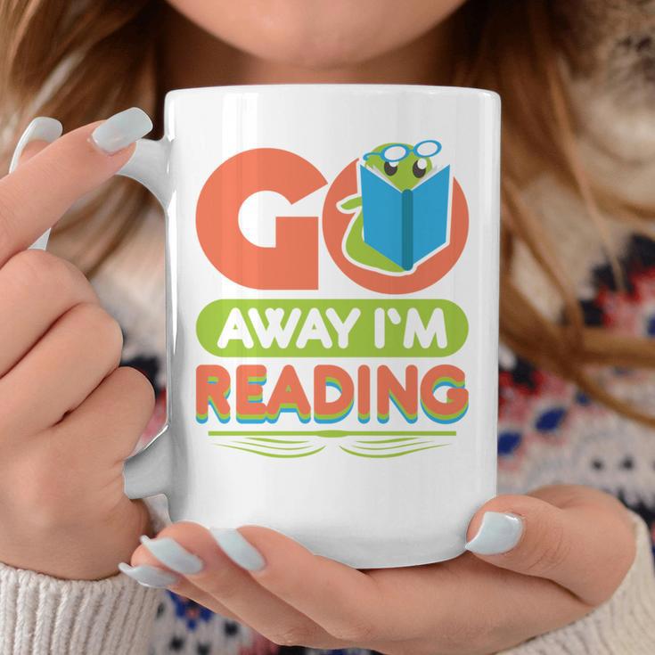 Book Reading Library Go Away Im Reading Graphic Print Coffee Mug Unique Gifts