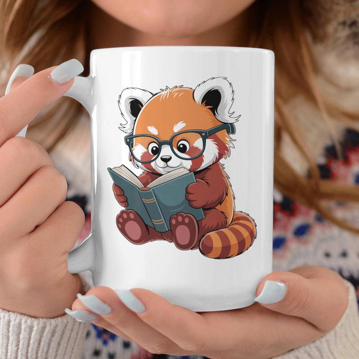 Book Reading Red Panda Reader Animal Cute Red Panda Premium Tri-Blend Graphic Print Coffee Mug Unique Gifts